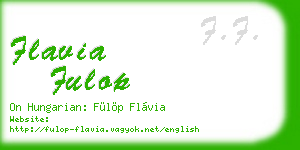flavia fulop business card